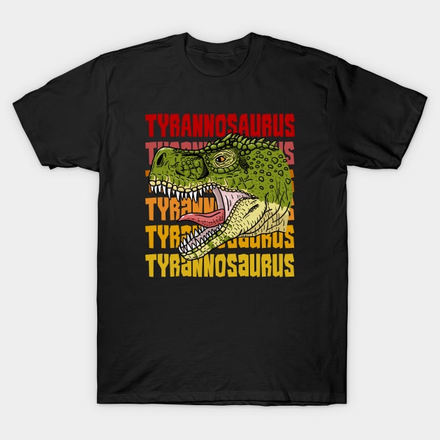 Tyrannosaurs Dinosaur Head T-Shirt by SNK Kreatures